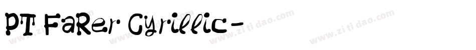 PT FaRer Cyrillic字体转换
